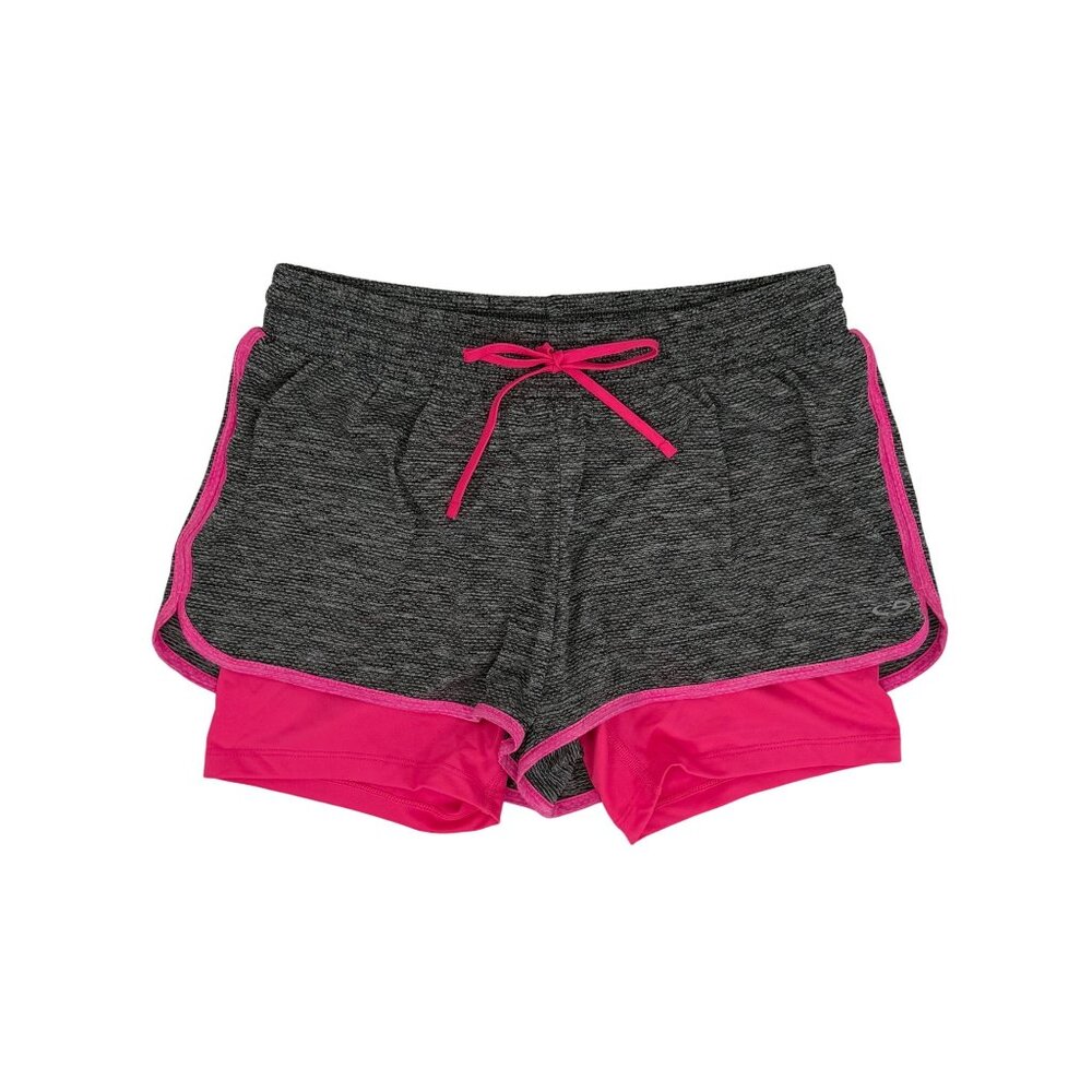 Champion C9 Duo Dry Grey Outer w/Pink Inner Compression Layer Athletic Shorts